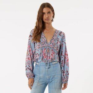 Spell Pandora Aquamarine Blouse XS b71